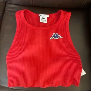 Kappa Vibrant Red Ribbed Top